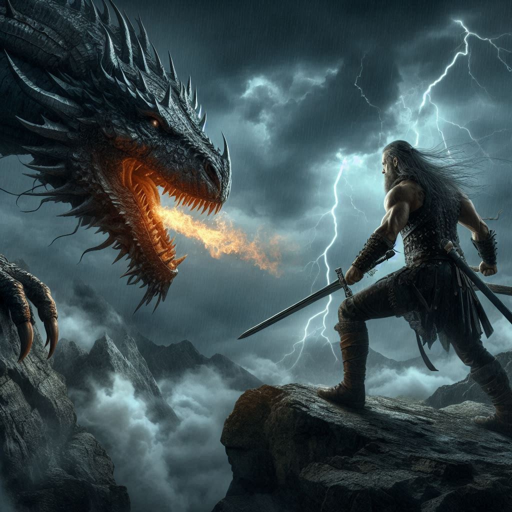 The Final Battle Beowulf and the Dragon