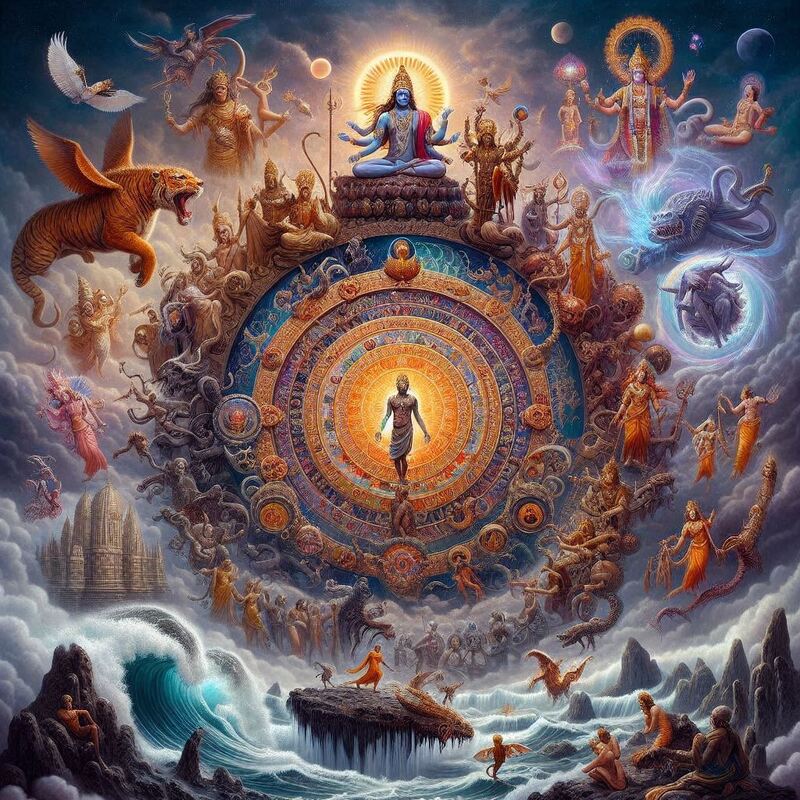 The Hindu Pralaya Cycles of Creation and Destruction